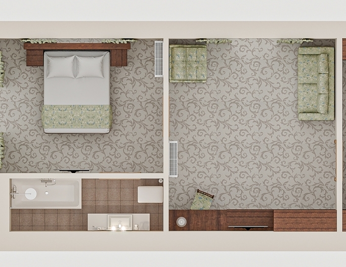 Suite 2-местный 2-комнатный Sut - Alean Family Doville