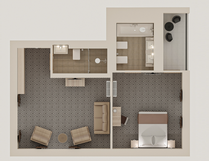 Suite 2-местный 2-комнатный SutEx - Alean Family Doville